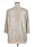 Clara Sun Woo Metallic Silver 3/4 Sleeve Top Size XL - photo 2