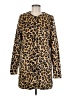 Ermanna 100% Polyester Animal Print Gold Coat Size M - photo 1