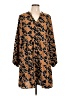 Nine West 100% Polyester Print Brown Casual Dress Size L - photo 1