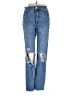 Express Hearts Blue Jeans Size 6r - photo 1