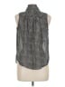 Body Central 100% Polyester Houndstooth Gray Sleeveless Blouse Size L - photo 2