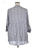 Soirée 100% Rayon Blue 3/4 Sleeve Button-Down Shirt Size 1X - photo 2