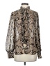 Altuzarra for Target 100% Polyester Animal Print Silver Long Sleeve Blouse Size S - photo 1