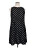 Chaps Polka Dots Black Casual Dress Size XL - photo 1