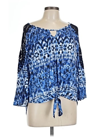 New York Laundry 3/4 Sleeve Blouse (view 1)