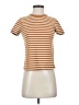 Shein Stripes Brown Short Sleeve Turtleneck Size XS - photo 1