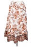 Unbranded 100% Polyester Print Orange Casual Skirt Size XXL - photo 1