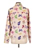 Unbranded 100% Polyester Print Tan Long Sleeve Blouse Size L - photo 2
