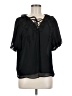 Ann Taylor LOFT 100% Polyester Black Short Sleeve Blouse Size M - photo 1