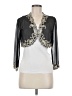 Jkara 100% Polyester Silver Cardigan Size 6 - photo 1