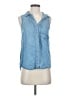 Vernacular 100% Lyocell Blue Sleeveless Button-Down Shirt Size S - photo 1