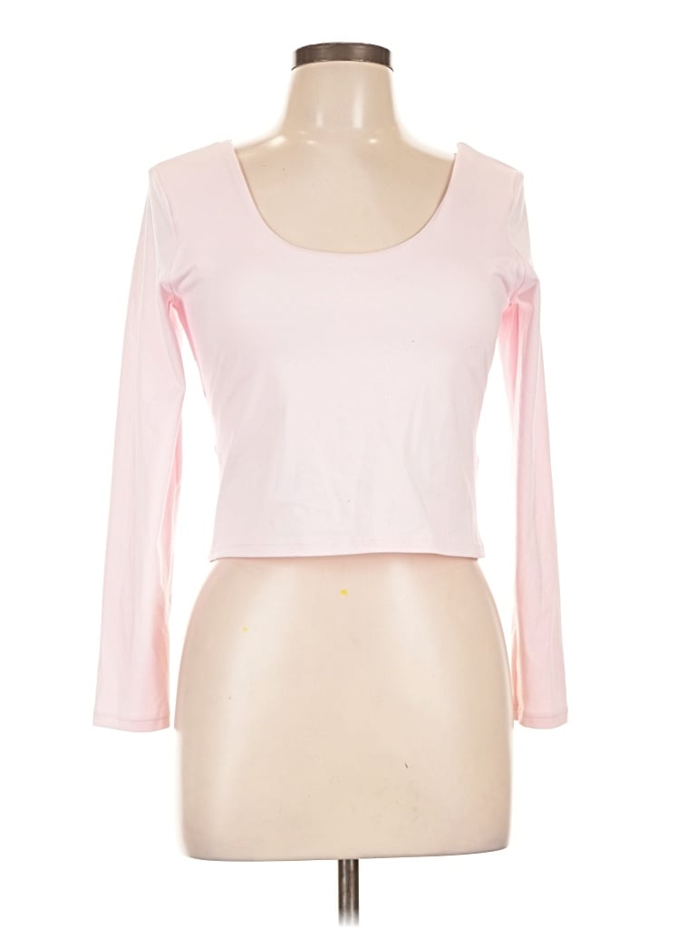 Pre-owned Fabletics Long Sleeve T-shirt In Pink