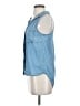 Vernacular 100% Lyocell Blue Sleeveless Button-Down Shirt Size S - photo 5