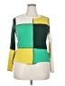 ELOQUII Color Block Green Long Sleeve Blouse Size 18 Plus - photo 1