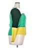 ELOQUII Color Block Green Long Sleeve Blouse Size 18 Plus - photo 4