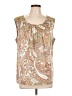 Talbots Outlet Ivory Sleeveless Blouse Size L - photo 1