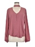 WAYF 100% Polyester Burgundy Long Sleeve Blouse Size M - photo 1