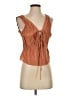 FRAME 100% Cotton Brown Sleeveless Blouse Size S - photo 1