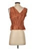 FRAME 100% Cotton Brown Sleeveless Blouse Size S - photo 2