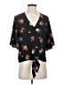 Lush Black Short Sleeve Blouse Size S - photo 1