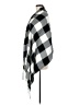 BCBGeneration 100% Acrylic Checkered-gingham Black Gray Poncho One size - photo 5