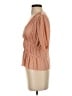 FRAME 100% Polyester Tan Short Sleeve Blouse Size S - photo 5