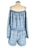 Cloth & Stone 100% Tencel Stripes Blue Romper Size M - photo 2