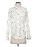 Acote 100% Cotton Print Ivory Long Sleeve Button-Down Shirt Size Sm (0) - photo 1