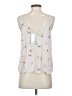 Lush 100% Polyester White Tank Top Size S - photo 2