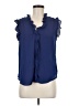 DKNY 100% Polyester Blue Sleeveless Blouse Size M - photo 1