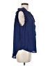 DKNY 100% Polyester Blue Sleeveless Blouse Size M - photo 4