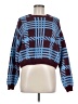 LA Hearts Plaid Blue Pullover Sweater Size M - photo 1