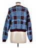 LA Hearts Plaid Blue Pullover Sweater Size M - photo 2