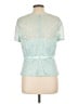 Alex Evenings Teal Blue Short Sleeve Top Size Lg Petite - photo 2