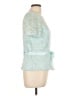 Alex Evenings Teal Blue Short Sleeve Top Size Lg Petite - photo 4