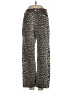 OAT Animal Print Gold Casual Pants Size 2 - photo 1