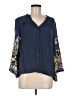 APRICOT Floral Tropical Blue 3/4 Sleeve Blouse Size 6 - photo 1