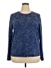 Simply Vera Vera Wang Blue Long Sleeve Top Size XXL - photo 1