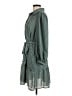 Max Studio 100% Polyester Chevron-herringbone Green Casual Dress Size M (estimated) - photo 5