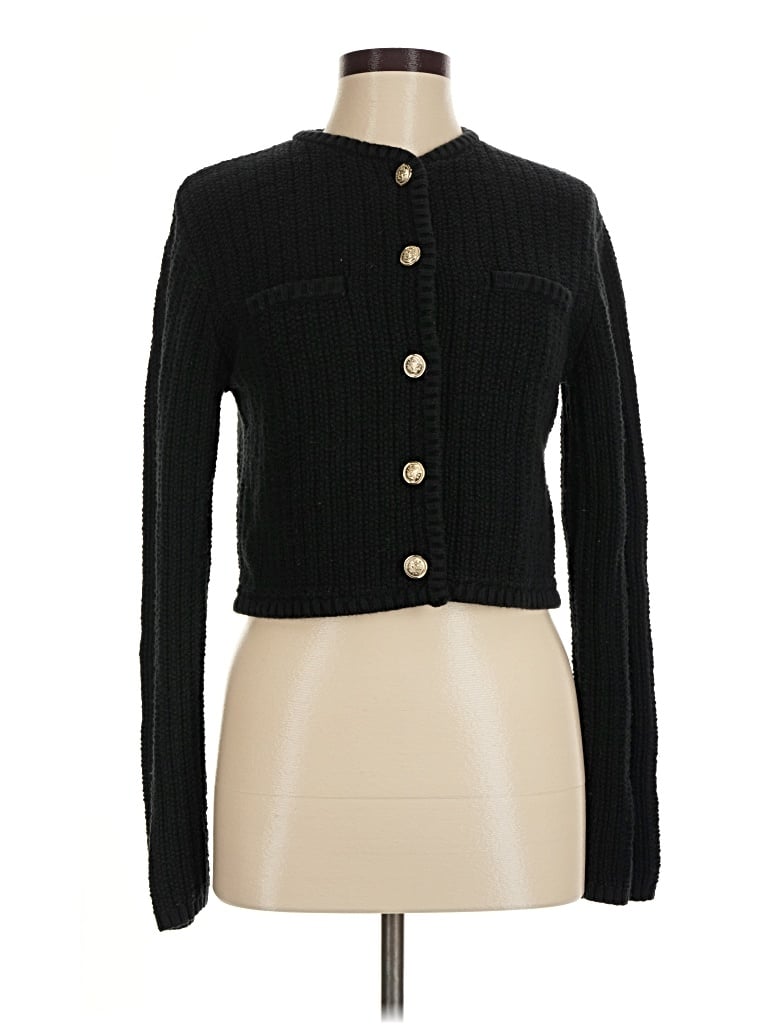 Pre-owned H&m Cardigan Sweater In Black