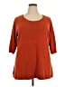 Nouveaux 100% Acrylic Orange Pullover Sweater Size 3X - photo 1