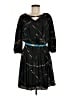 Jessica Simpson 100% Polyester Argyle Black Cocktail Dress Size 6 - photo 1