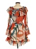 PatBO 100% Polyester Orange Cocktail Dress Size S - photo 2