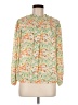 Ann Taylor LOFT 100% Polyester Floral Green Long Sleeve Blouse Size M - photo 1