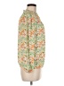 Ann Taylor LOFT 100% Polyester Floral Green Long Sleeve Blouse Size M - photo 4