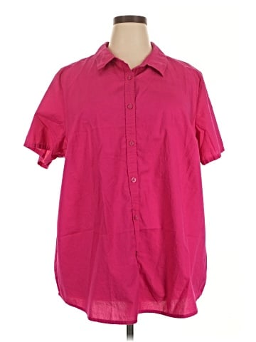 Woman Within Short Sleeve Button-Down Shirt (view 1)