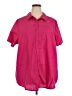 Woman Within Pink Short Sleeve Button-Down Shirt Size 26 (2X) - photo 1
