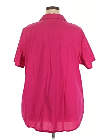 Woman Within Short Sleeve Button-Down Shirt (view 2)