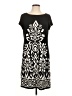 Sandra Darren Graphic Black Casual Dress Size 12 - photo 1