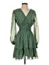 Max Studio 100% Polyester Paisley Green Casual Dress Size S - photo 1